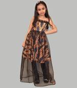 Black printed satin versace print satin dress sheer style