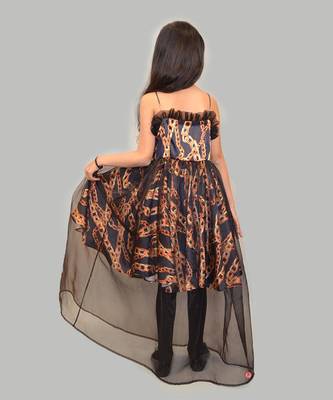Black printed satin versace print satin dress sheer style 5