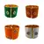 Free size brass 4 multi color kundan stud bracelet combo