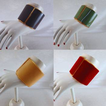 Free size brass 4 multi color plain bracelet combo 2