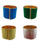 Free size brass 4 multi color plain bracelet combo