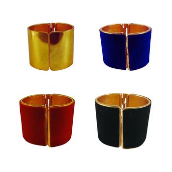 Free size brass 4 multi color plain bracelet combo 1