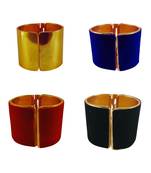 Free size brass 4 multi color plain bracelet combo