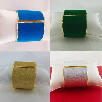 Free size brass 4 multi color plain bracelet combo 3