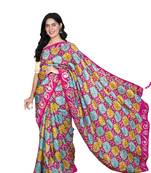 Multicolor uppada silk blend zardosl gota patti hand work saree for women