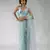 ready to wear sky blue designer net saree