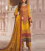 Women's Yellow Georgette Pakistani Salwar Suit