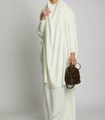 arfeenz lifestyle nida satin jilbab set white