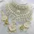Ivory pearl kundan choker set - luxury bridal polki Necklace :: with chandelier earrings for wedding & special occasions