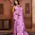 Purple tussar silk jamdani saree with blouse piece