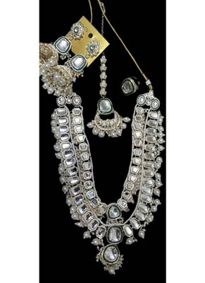 Royal polki kundan Necklace :: set with white accents - vintage-inspired bridal collection 3