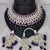 Royal purple kundan & pearl bridal jewelry set-luxury choker necklace earrings & maang tikka-ethnic wedding & party wear
