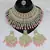 Royal pearl and crystal choker set - gold-plated wedding jewelry with earrings and ring