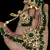Royal kundan choker Necklace :: set     gold-plated bridal jewelry with emerald & ruby beads