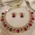 Antique gold ruby floral choker set - adjustable designer Necklace :: - traditional indian wedding jewelry collection