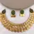 Traditional Necklace :: set with emerald green stones - antique gold temple jewelry for indian weddings and festivals