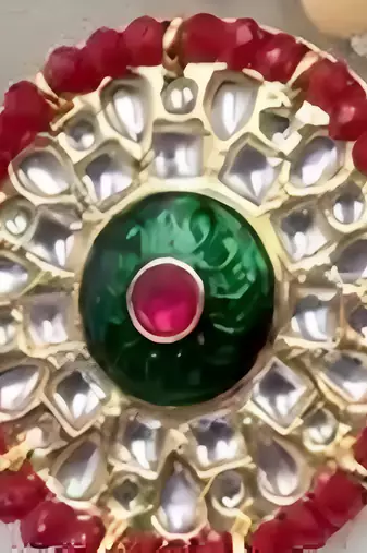 Indian gold plated meenakari kundan traditional choker bridal Necklace :: jewelry