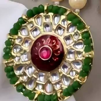 Indian gold plated meenakari kundan traditional choker bridal Necklace :: jewelry 2