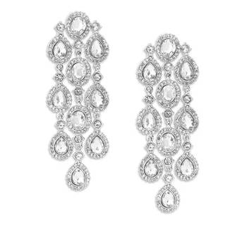 Luxurious lct gold cascade earrings - crystal-embellished statement earrings for wedding & festival glamour 2