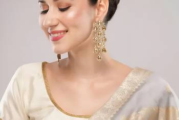 Luxurious silver cascade earrings - crystal-embellished statement earrings for wedding & festival glamour 1