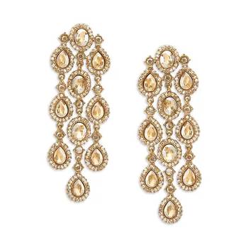Luxurious silver cascade earrings - crystal-embellished statement earrings for wedding & festival glamour 3