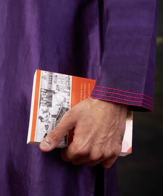 Purple thread work kurta pyjama set for men 3