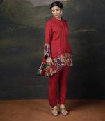 Organza coord red set