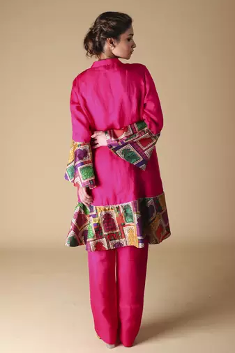 Pink organza coord set