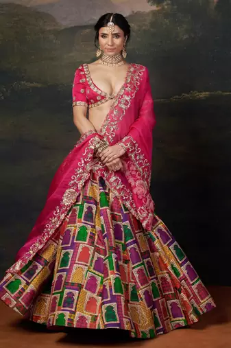 Heavy Zardosi Work Bridal Lehenga Set