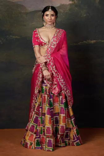 Heavy Zardosi Work Bridal Lehenga Set