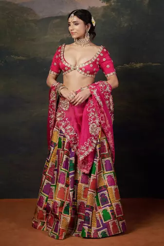 Heavy Zardosi Work Bridal Lehenga Set