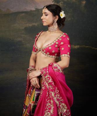 Heavy Zardosi Work Bridal Lehenga Set 5
