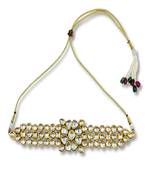 Gold gold plated meenakari kundan choker necklace set