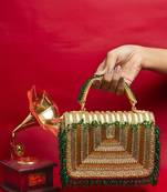 Gold matto splendour kasse green gold nayaab by sonia