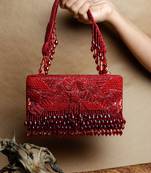 Red ornate radiance kasse crimson bloom nayaab by sonia