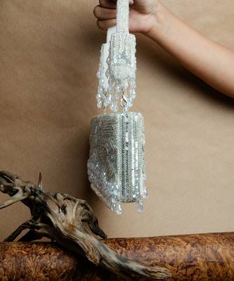 Silver ornate radiance kasse silver mist nayaab by sonia 4