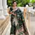 Green soft Silk Blend saree with zari weaving meenakari design