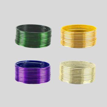 Brass  multicolor  plain bangle combo 1