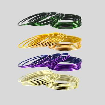 Brass  multicolor  plain bangle combo 2