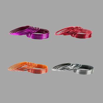 Brass  multicolor  plain bangle combo 2