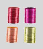 Brass  multicolor  plain bangle combo