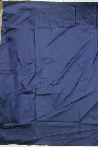 navy blue silk  blend floral zari weaving work paithani saree