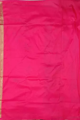 pink silk blend floral zari weaving work paithani saree