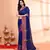 cotton silk royel blue handloom saree with blouse piece