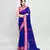 cotton silk royel blue handloom saree with blouse piece