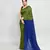 Handspun cotton moss green handloom saree with blouse