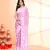 Women's light purple cotton silk jamdani saree without blouse