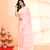 Women's salmon cotton silk jamdani saree without blouse