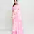 Women's off white pink cotton silk jamdani saree without blouse
