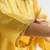 Yellow gold floral embroidery chanderi silk cotton kurta (with slip)
